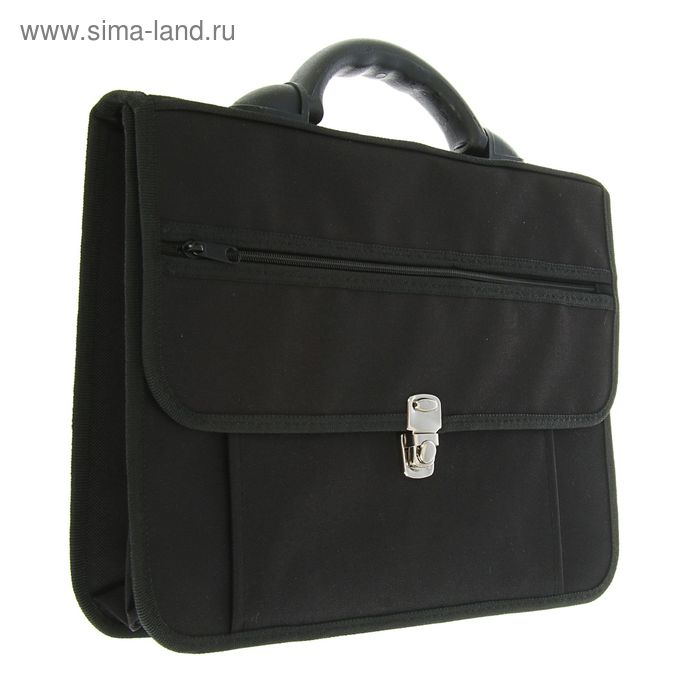 Портфель деловой 380 х 270 х 150 мм, текстильный, 3 отделения, К 1С14 Портфель деловой 380 х 270 х 150 мм, текстильный, 3 отделения, К 1С14 "Павловск", чёрный