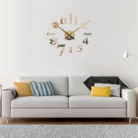 Часы настенные интерьерные, 3d, наклейка, большие, d-120 см Часы настенные интерьерные, 3d, наклейка, большие, d-120 см