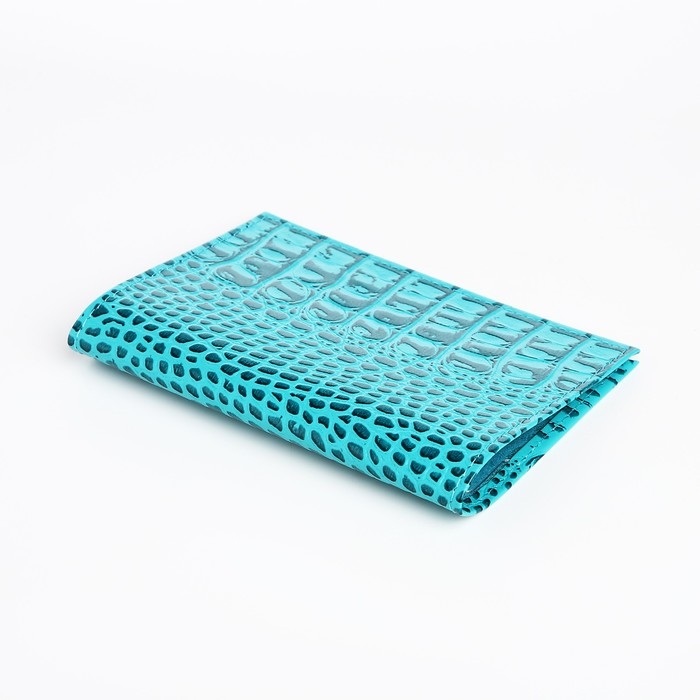 Обложка для паспорта, цвет бирюзовый