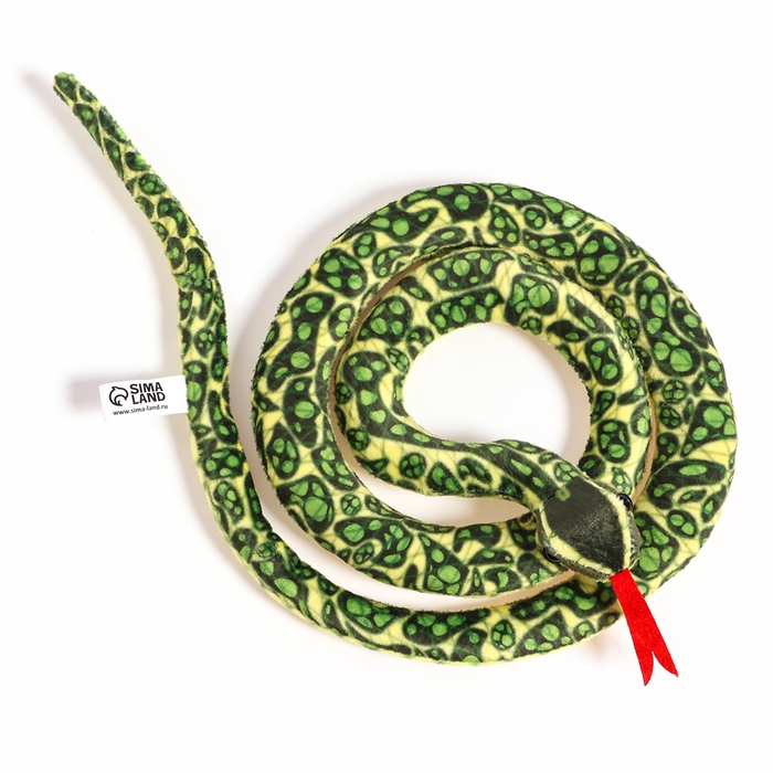 Мягкая игрушка &laquo;Змея&raquo;, 108 см, цвет зелёный