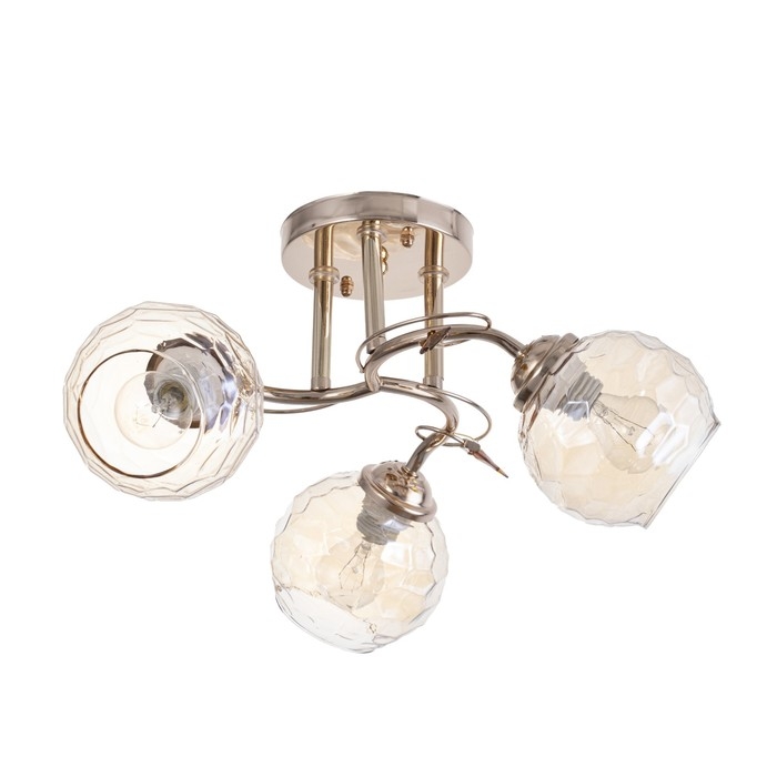 Люстра "Стела" 3х40Вт Е14 Золото 44х44х21см