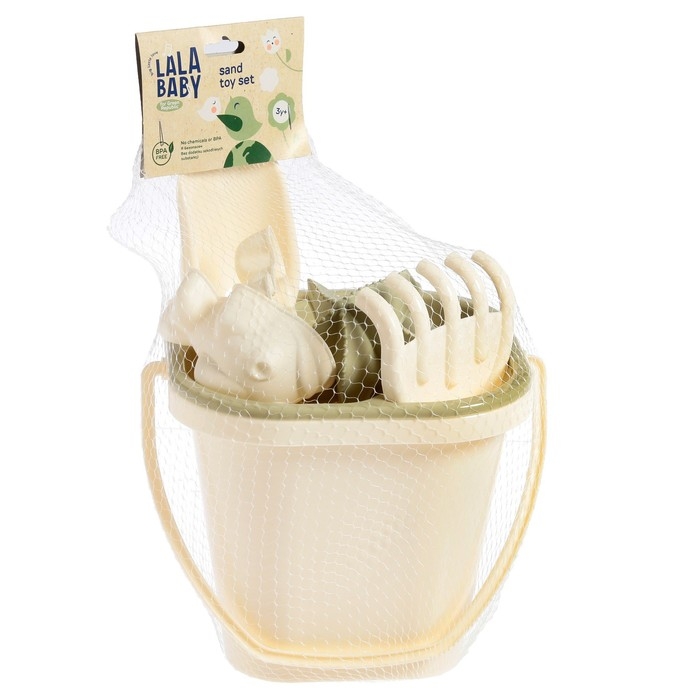 Набор для игры в песке, 8 предметов: совочек, грабельки, сито, ведерко, 4 мягкие формочки Набор для игры в песке, 8 предметов: совочек, грабельки, сито, ведерко, 4 мягкие формочки