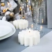 Свеча Snowflame 1, белая, 8 см Свеча Snowflame 1, белая, 8 см