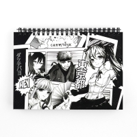 Скетчбук в твердой обложке на гребне А5, 80 л. 100 г/м &laquo;Аниме. Комикс&raquo;