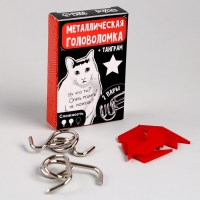 Металлическая головоломка &laquo;Опять решить не можешь?&raquo;, с танграмом