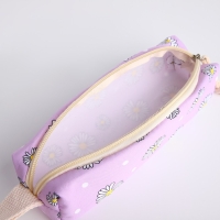 Рюкзак школьный на молнии, сумка, косметичка, цвет сиреневый