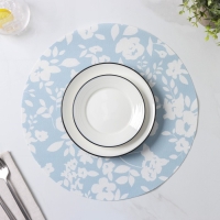 Салфетки сервировочные на стол Доляна «Акварель. Круг», 4 шт, d=38 см, цвет голубой Салфетки сервировочные на стол Доляна «Акварель. Круг», 4 шт, d=38 см, цвет голубой