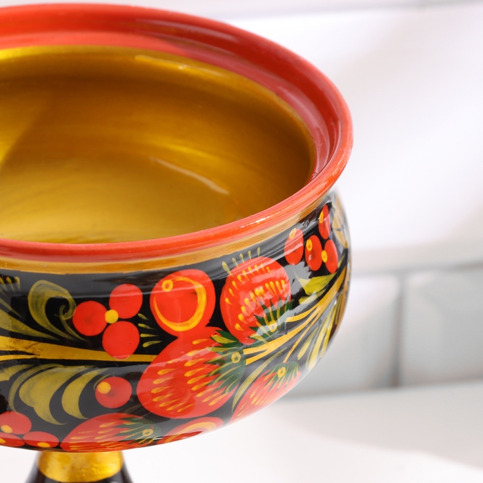 Ваза "Варенье", 20 х13 см, хохлома