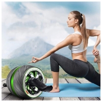 Ролик для пресса ONLYTOP, 40х19х19 см, с ковриком, цвет красный