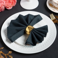 Набор салфеток с декорат. кольцами "Grey pleasure" 40х40 см - 2 шт, 100% хлопок, саржа 190гр/м2 Набор салфеток с декорат. кольцами "Grey pleasure" 40х40 см - 2 шт, 100% хлопок, саржа 190гр/м2