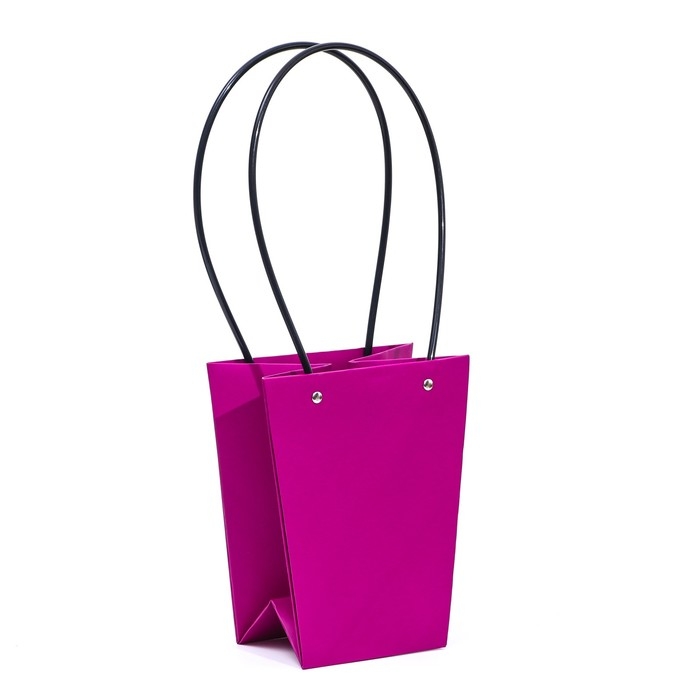 Сумка для цветов &laquo;Фуксия&raquo;, влагостойкая, 17 x 17 - 11,5 x 11,5 - 20 см