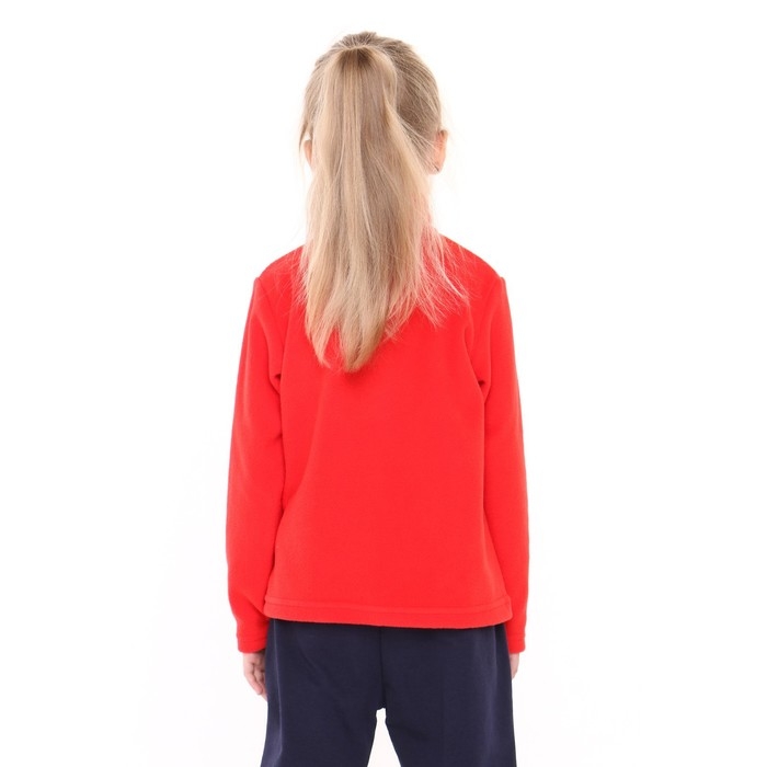 Джемпер детский флисовый, цвет красный, рост 110-116 см