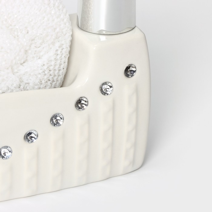 Дозатор для моющего средства с подставкой для губки Доляна &laquo;Элегия&raquo;, 200 мл