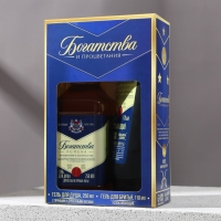 Новогодний подарочный набор косметики &laquo;Богатства!&raquo;, гель для душа во флаконе виски 250 мл и гель для бритья 110 мл, Новый Год