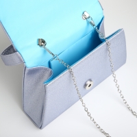 Сумка-клатч на магните, цвет серо-голубой Сумка-клатч на магните, цвет серо-голубой