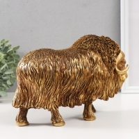 Сувенир полистоун "Овцебык" золотой 27х9,5х16,8 см Сувенир полистоун "Овцебык" золотой 27х9,5х16,8 см
