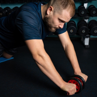 Ролик для пресса ONLYTOP, 2 колеса, с ковриком, цвета МИКС Ролик для пресса ONLYTOP, 2 колеса, с ковриком, цвета МИКС