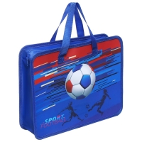 Папка с ручками пластиковая А4 Calligrata "Футбол", 32,2х25,6х7 см, Папка с ручками пластиковая А4 Calligrata "Футбол", 32,2х25,6х7 см,