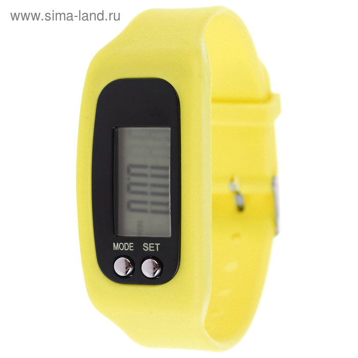 Шагомер-часы, 25 х 1.5 х 4 см, цвета МИКС Шагомер-часы, 25 х 1.5 х 4 см, цвета МИКС