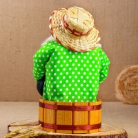 Оберег - домовой "Берендей в шляпе, сидит на бочке", h = 30 см, d = 19, микс Оберег - домовой "Берендей в шляпе, сидит на бочке", h = 30 см, d = 19, микс