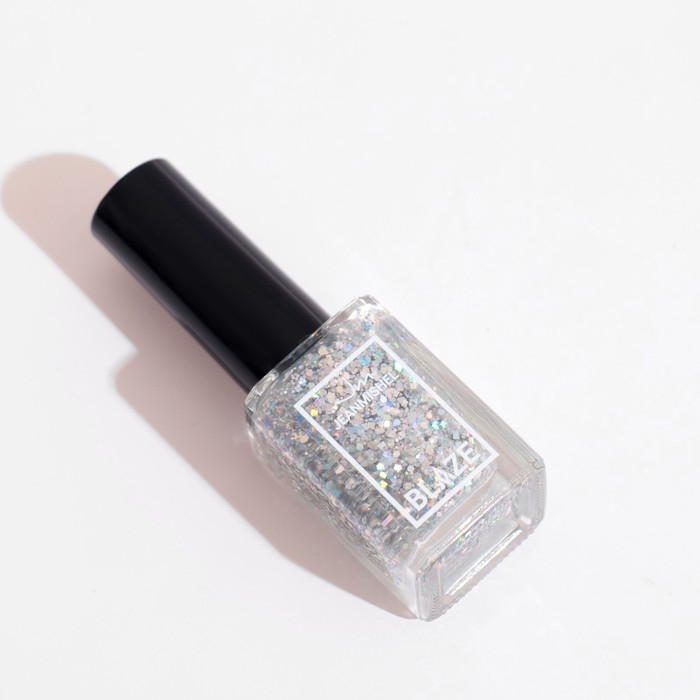 Лак для ногтей Jeanmishel, тон 408 блёстки серебристые мульти, мелкие, 12 мл