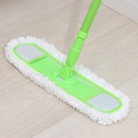 Швабра для мытья пола Доляна, микрофибра 38&times;8 см, гибкие края, телескопическая ручка 80(120) см