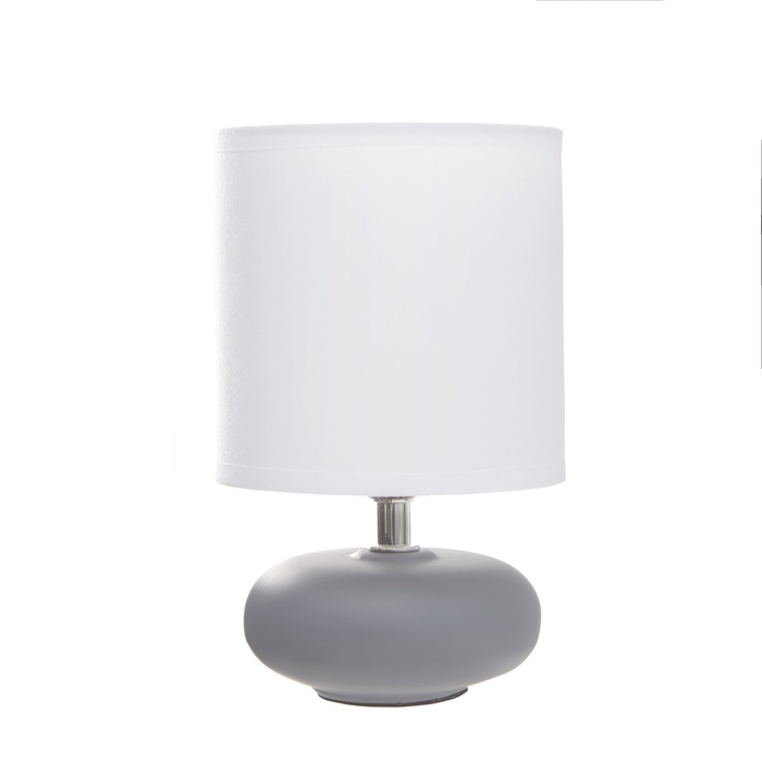 Настольная лампа "Ассенса" Е14 40вт серо-белый 13х13х22 см
