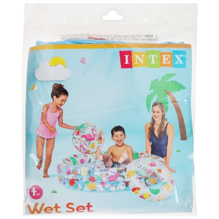 Бассейн надувной &laquo;Фрукты&raquo;, 122 х 25 см, с кругом и мячом, от 2 лет, 59460NP INTEX