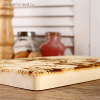 Доска из массива кедра &laquo;Волки&raquo;, прямоугольная, 18 &times; 28 см №1