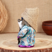 Оберег "Домовой с панно", 15-16 см