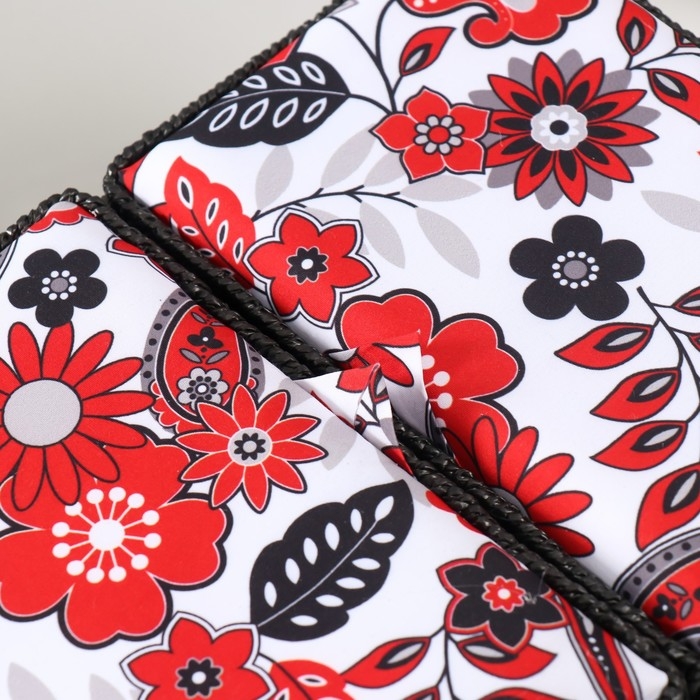 Шкатулка для рукоделия Шкатулка для рукоделия "Народный цветочный узор" 19х26х14,5 см