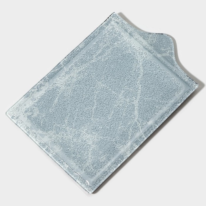 Блюдо стеклянное сервировочное Magistro «Мрамор», 26,5×17,5×2 см, цвет чёрный Блюдо стеклянное сервировочное Magistro «Мрамор», 26,5×17,5×2 см, цвет чёрный