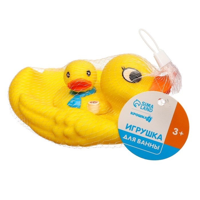 Набор резиновых игрушек для ванны &laquo;Фламинго.Уточка&raquo;, 2 шт, с пищалкой, виды МИКС, Крошка Я