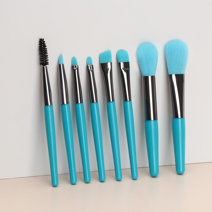 Набор кистей для макияжа &laquo;Bright&raquo;, 8 предметов, чехол, цвет МИКС