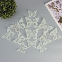 Магнит пластик "Бабочки светящиеся с вырезными узорами" набор 12 шт 8; 10; 12 см Магнит пластик "Бабочки светящиеся с вырезными узорами" набор 12 шт 8; 10; 12 см