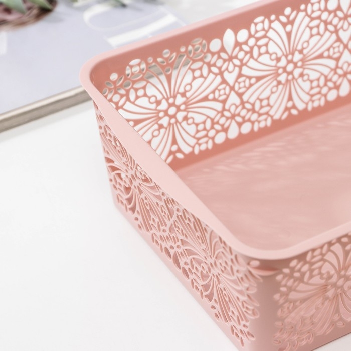 Корзина для хранения Floral, 30&times;19.5&times;9.5 см, цвет МИКС