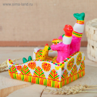 Филимоновская игрушка &laquo;Парочка на санях&raquo;