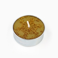 Свеча новогодняя чайная «Новый год: Радость», диам 4 см Свеча новогодняя чайная «Новый год: Радость», диам 4 см