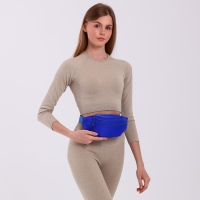 Поясная сумка на молнии, 2 кармана, цвет синий Поясная сумка на молнии, 2 кармана, цвет синий