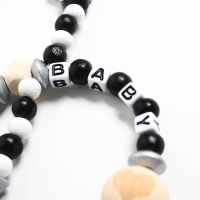 Держатель для соски - пустышки &laquo;Звездочки&raquo;, деревянный, цвет серый