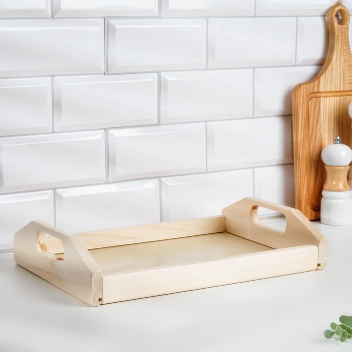 Поднос деревянный "Дачный", МАССИВ, 23&times;35&times;6,5 см