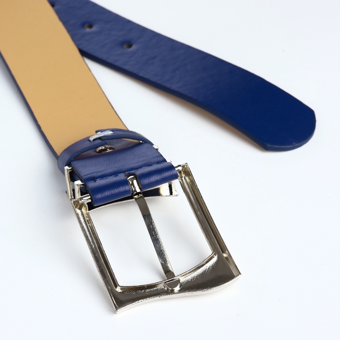 Ремень женский, ширина 3,3 см, пряжка металл, цвет синий Ремень женский, ширина 3,3 см, пряжка металл, цвет синий