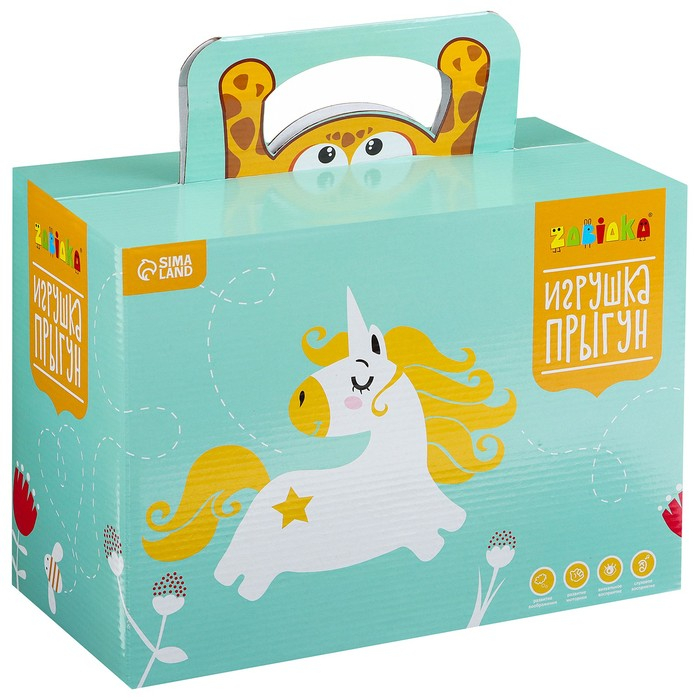 Попрыгун ZABIAKA &laquo;Единорог&raquo;, h=50 cм, 1300 г, цвет МИКС