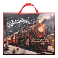 Новый год. Пакет ламинированный горизонтальный "Праздник к нам приходит!", XL 49 &times; 40 &times; 19 см.