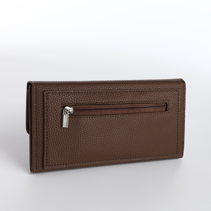 Кошелёк женский на магните, цвет коричневый Кошелёк женский на магните, цвет коричневый