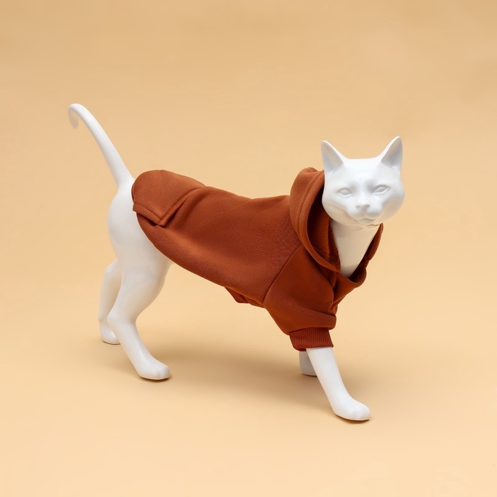 Толстовка для животных с капюшоном, размер М (ДС 40 см). Бежевая Толстовка для животных с капюшоном, размер М (ДС 40 см). Бежевая