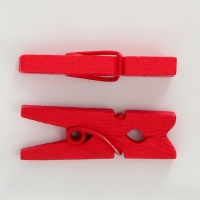 Набор прищепок для декора 50 шт., красные — 2,5 см Набор прищепок для декора 50 шт., красные — 2,5 см