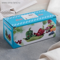 Набор для специй &laquo;Чили&raquo;, 2 предмета: солонка 50 мл, перечница 50 мл, цвет зелёный и красный