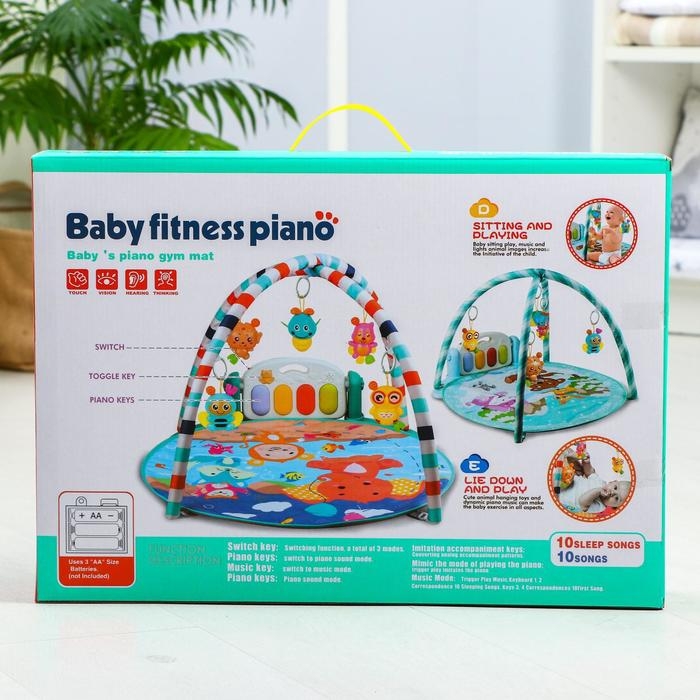 Развивающий коврик &laquo;Игра малыша&raquo;, с пианино, круглый, голубой