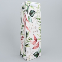 Пакет подарочный под бутылку, упаковка, &laquo;Для тебя&raquo;, 13 х 32 х 11.3 см